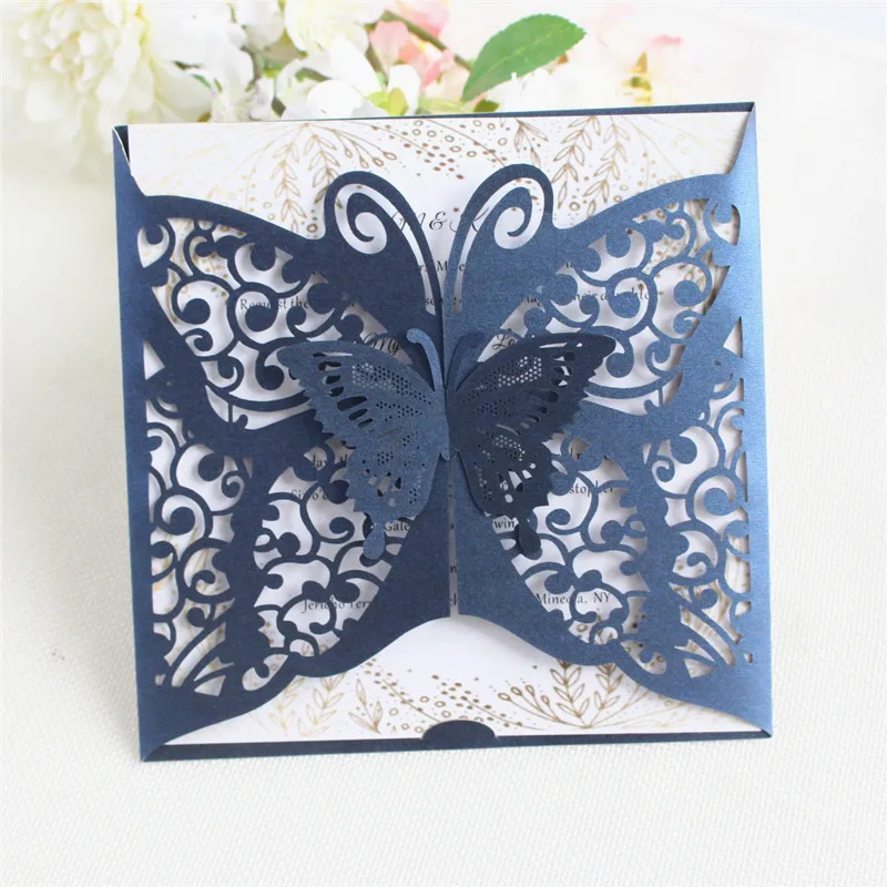 Butterfly pop up wedding invitations with envelop offer personalized insert card printing 50pcs
Butterfly pop up wedding invitations with envelop offer personalized insert card printing 50pcs