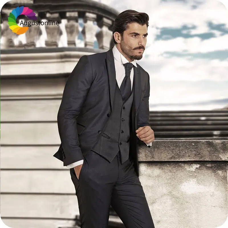 Navy Blue Men's Classic Suits Peaked Lapel Slim Fit Groom Wedding Wear Groomsmen Suit 3Piece Jacket Pants Vest Costume Homme
Navy Blue Men's Classic Suits Peaked Lapel Slim Fit Groom Wedding Wear Groomsmen Suit 3Piece Jacket Pants Vest Costume Homme