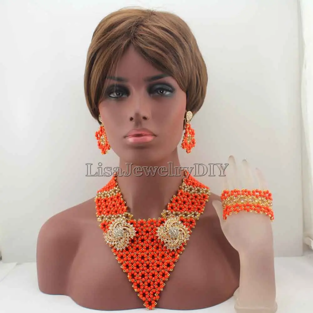African New Mix Costume Bridal Indian Jewelry Set Women Fashion Jewellery Trends Traditonal Wedding Beads Free Shipping HD8232
African New Mix Costume Bridal Indian Jewelry Set Women Fashion Jewellery Trends Traditonal Wedding Beads Free Shipping HD8232