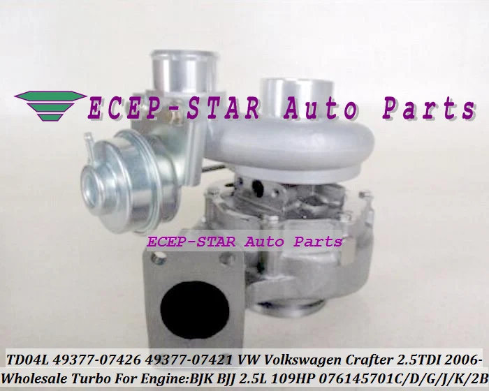 Turbo TD04L 49377-07422 076145701J 076145702B 49377-07423 076145701D For Volkswagen For VW Crafter 2006-2011 BJK BJJ 2.5L TDI
Turbo TD04L 49377-07422 076145701J 076145702B 49377-07423 076145701D For Volkswagen For VW Crafter 2006-2011 BJK BJJ 2.5L TDI
