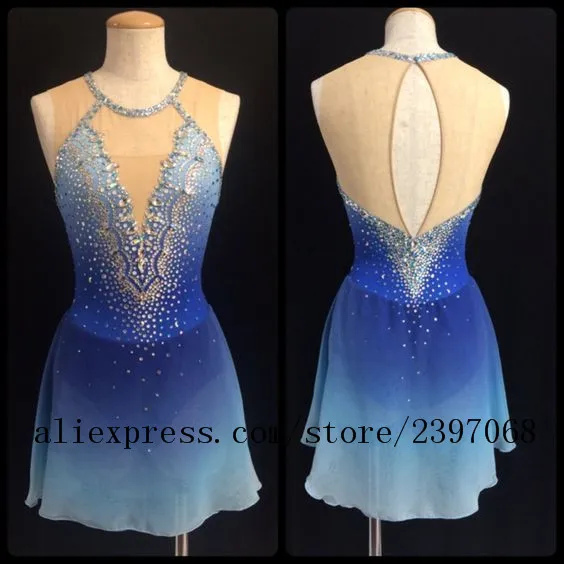 Blue Ice Skating Dress Custom Women Competition Figure Skating Dress Girls Ice Skating Dress Crystals New 2018 Free Shipping F94
Blue Ice Skating Dress Custom Women Competition Figure Skating Dress Girls Ice Skating Dress Crystals New 2018 Free Shipping F94