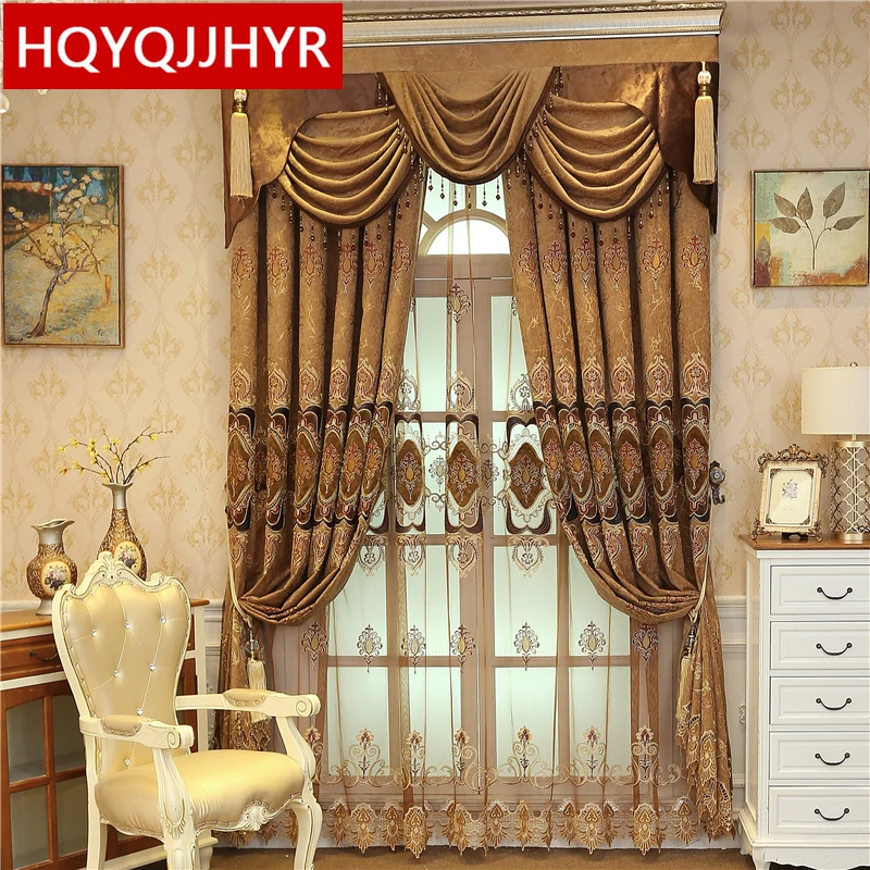 Europe custom dark brown crackle embroidered Window curtains for living room with high quality Voile Curtain for bedroom Hotel
Europe custom dark brown crackle embroidered Window curtains for living room with high quality Voile Curtain for bedroom Hotel