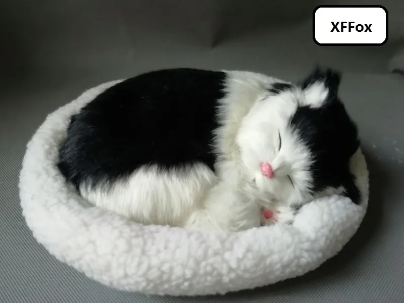 Новая реальная жизнь черно-белая дышащая модель Кота из пластика и меха подарок для спящего кота около 26x17 см xf1083
Новая реальная жизнь черно-белая дышащая модель Кота из пластика и меха подарок для спящего кота около 26x17 см xf1083