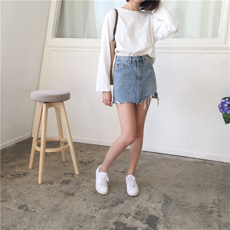 Summer sexy beauty high waist mini cowboy skirt women cowboy pencil skirt Slim waist retro leisure irregular edge denim skirt
Summer sexy beauty high waist mini cowboy skirt women cowboy pencil skirt Slim waist retro leisure irregular edge denim skirt