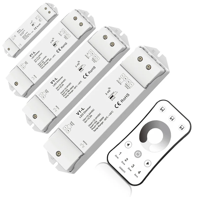Led Strip Dimmer Controller RF Wireless Remote R6 4 Zones 12V-24V 15A 360W Constant Voltage Receiver 5050 3528 String Ribbon Dim
Led Strip Dimmer Controller RF Wireless Remote R6 4 Zones 12V-24V 15A 360W Constant Voltage Receiver 5050 3528 String Ribbon Dim