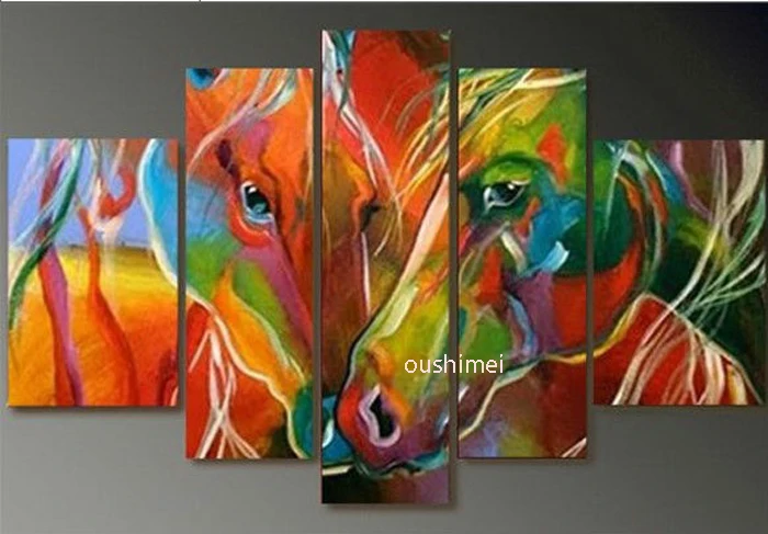 Fashionable Oil Paintings Abstract Style Colorful Horses by Hand Painted On Canvas Apply to Indoor Decoration in Hotel Home
Fashionable Oil Paintings Abstract Style Colorful Horses by Hand Painted On Canvas Apply to Indoor Decoration in Hotel Home