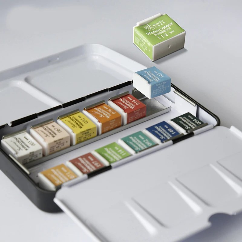 12/24/36/48 Colors Solid Watercolor Paints Set With Brush Metal Watercolors For Art Supplies
12/24/36/48 Colors Solid Watercolor Paints Set With Brush Metal Watercolors For Art Supplies