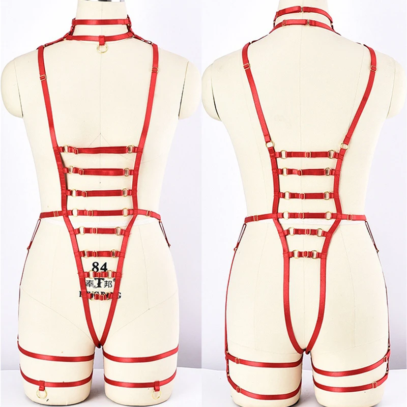 Red Gold Color Accessories Neck Harness Gothic Sexy Lingerie Bandage Body Harness Set Women Pole Dance Adjust Fetish Body Cage
Red Gold Color Accessories Neck Harness Gothic Sexy Lingerie Bandage Body Harness Set Women Pole Dance Adjust Fetish Body Cage