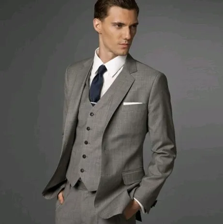 New Arrival Custom Made Gray Groom Mens Tuxedo Suits With Gray Vest,Bespoke Gray Tuxedo,Tailored Lapel Mens Suits
New Arrival Custom Made Gray Groom Mens Tuxedo Suits With Gray Vest,Bespoke Gray Tuxedo,Tailored Lapel Mens Suits