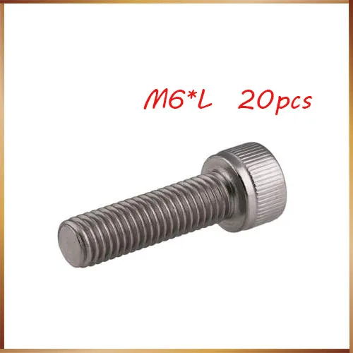 20PCS m6*16/20/25 Fine thread stainless steel hex hexagon socket cap head screw thread M6 bolts,M6 nails
20PCS m6*16/20/25 Fine thread stainless steel hex hexagon socket cap head screw thread M6 bolts,M6 nails