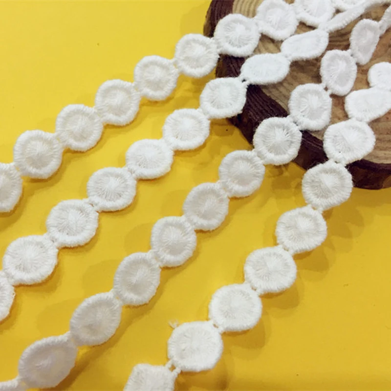 20 yard 1.2cm 0.47" wide ivory cotton embroidery lace trim ribbon 1044230L4K804
20 yard 1.2cm 0.47" wide ivory cotton embroidery lace trim ribbon 1044230L4K804