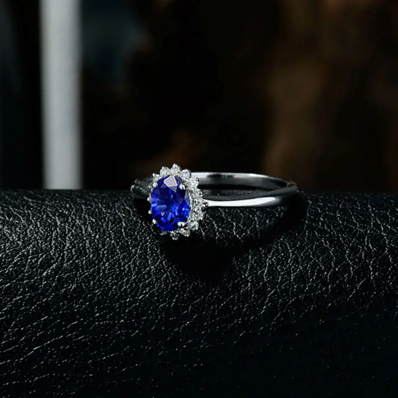 LANMI Lady Engagement Sapphire Rings Oval 6X7mm Natural Blue Sapphire Solid 18Kt White Gold Diamonds Solitaire Ring Women
LANMI Lady Engagement Sapphire Rings Oval 6X7mm Natural Blue Sapphire Solid 18Kt White Gold Diamonds Solitaire Ring Women
