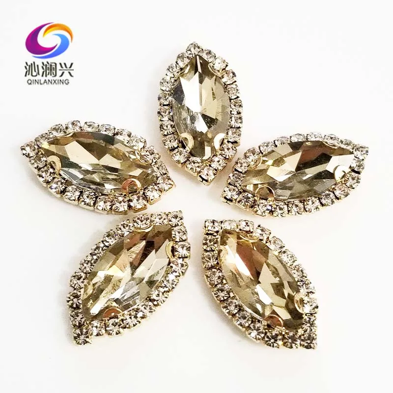 Gold Bottom Light Coffee Glass Crystal Rhinestones, Eye Shape Sew on Buckle, Used for Needlework, Diy Sewing Accessories
Gold Bottom Light Coffee Glass Crystal Rhinestones, Eye Shape Sew on Buckle, Used for Needlework, Diy Sewing Accessories