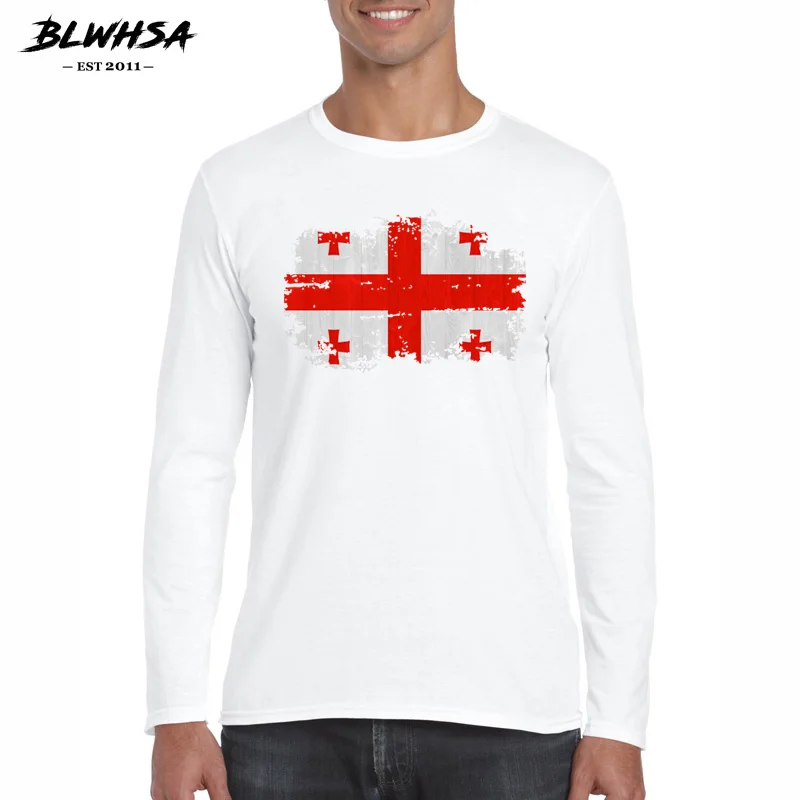 BLWHSA Brand Autumn Long Sleeve Georgia Flag T Shirt Men Long-Sleeved White Leisure T-Shirt Men O-neck Georgia Flag Printed
BLWHSA Brand Autumn Long Sleeve Georgia Flag T Shirt Men Long-Sleeved White Leisure T-Shirt Men O-neck Georgia Flag Printed