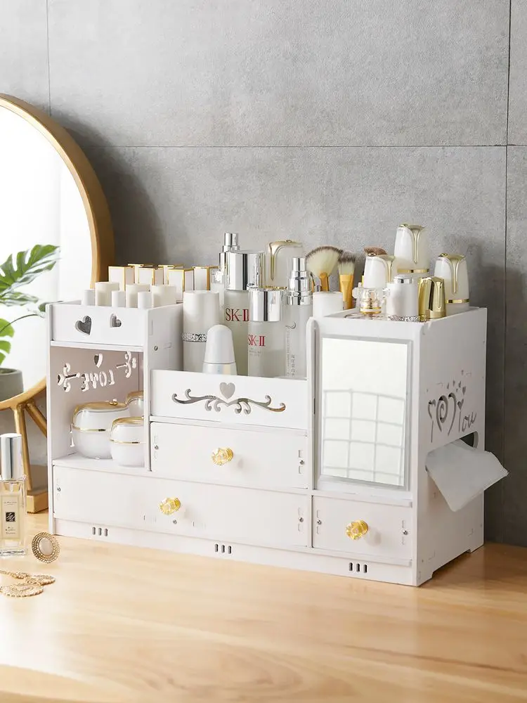 Desktop Drawer Type Household Simple With Mirror Dressing Table Finishing Storage Box Skin Care Products Cosmetics Storage Rack
Desktop Drawer Type Household Simple With Mirror Dressing Table Finishing Storage Box Skin Care Products Cosmetics Storage Rack