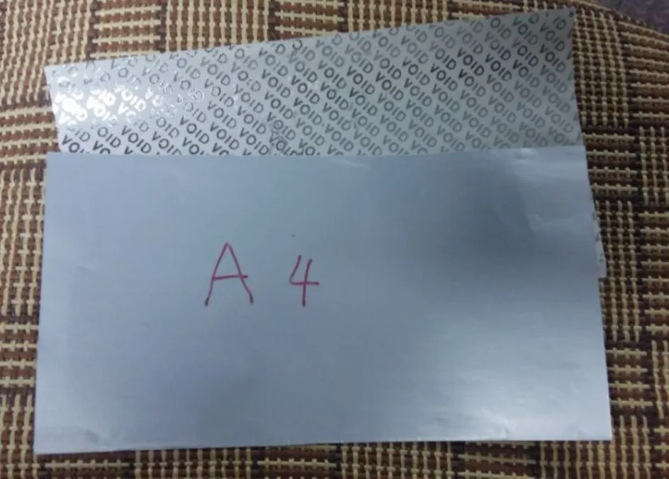 100 sheets/pack A4silver VOID self-adhesive paper printing paper labels A4 printing Blank custom Sticker label
100 sheets/pack A4silver VOID self-adhesive paper printing paper labels A4 printing Blank custom Sticker label