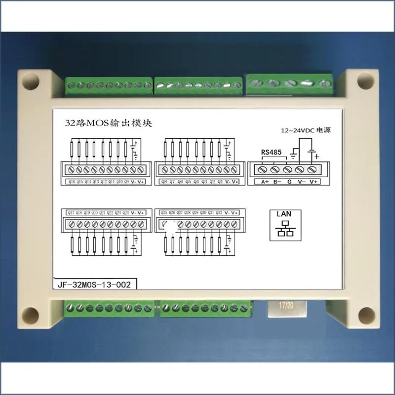 32-Channel Transistor Output Module TCP Port/Pulse Output/RS485 Configuration/MODBUS-RTU
32-Channel Transistor Output Module TCP Port/Pulse Output/RS485 Configuration/MODBUS-RTU