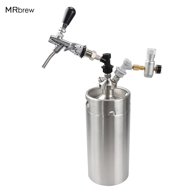 Stainless Steel 3.6L Mini Beer Keg Growler + Mini Keg Dispenser with adjustable beer tap and Co2 keg charger
Stainless Steel 3.6L Mini Beer Keg Growler + Mini Keg Dispenser with adjustable beer tap and Co2 keg charger
