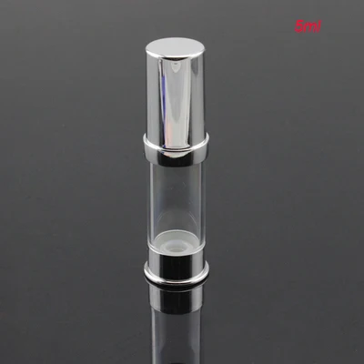 100pcs 5ML mini transparent body airless bottle with silver top for serum,5 ml sample test airless Refillable Bottles
100pcs 5ML mini transparent body airless bottle with silver top for serum,5 ml sample test airless Refillable Bottles