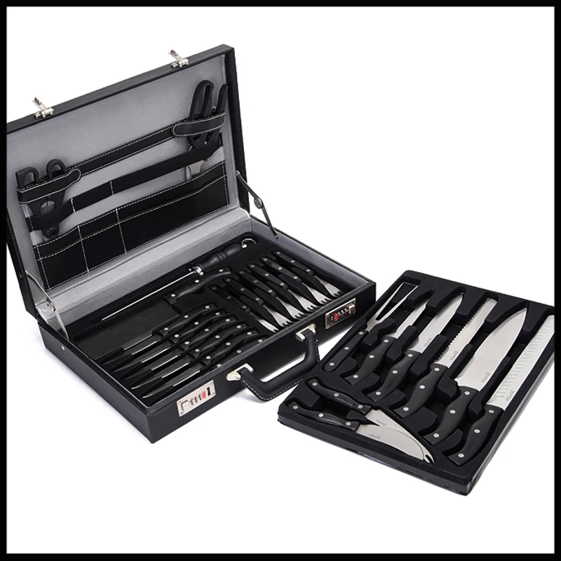 High Quality 24pcs of Multifunctional Knife Set 18/10 Stainless Steel Germany Techinical Western Kitchen Utensil
High Quality 24pcs of Multifunctional Knife Set 18/10 Stainless Steel Germany Techinical Western Kitchen Utensil