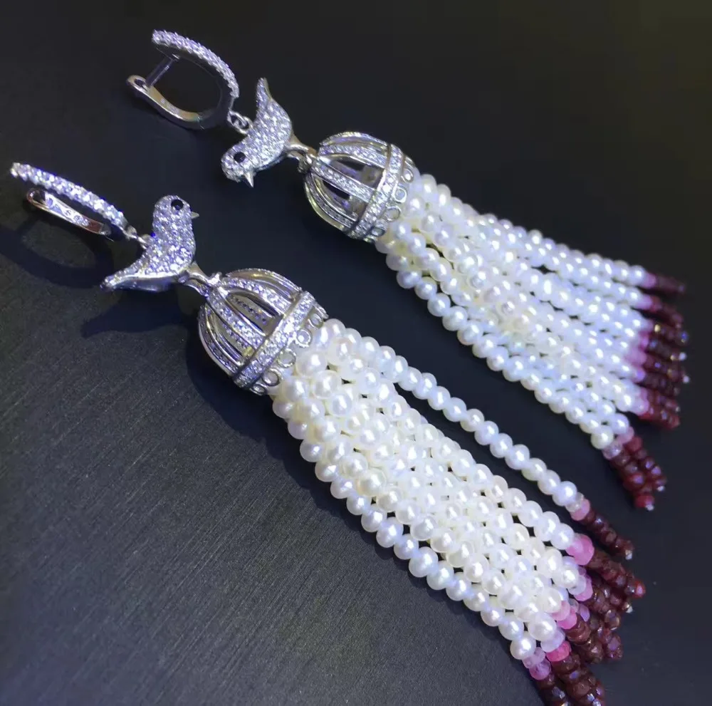 long tassels drop earring 925 sterling silver wtih natural fresh water pearl and cubic zircon trendy fashion women jewelry bird
long tassels drop earring 925 sterling silver wtih natural fresh water pearl and cubic zircon trendy fashion women jewelry bird