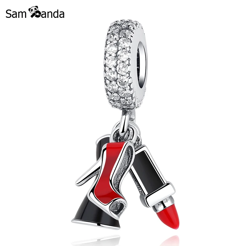 Real 100% 925 Sterling Silver Beads Lipstick High-heels Crystal Pendant Charms Fit Pandora Original Bracelet Women Jewelry Gifts
Real 100% 925 Sterling Silver Beads Lipstick High-heels Crystal Pendant Charms Fit Pandora Original Bracelet Women Jewelry Gifts