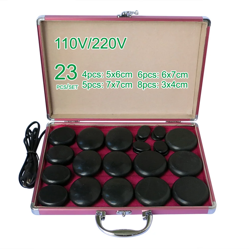 23pcs/set Hot Stone Massage Set Heater Box Relieve Stress Back Pain Health Care Acupressure Lava Basalt Stones for Healthcare
23pcs/set Hot Stone Massage Set Heater Box Relieve Stress Back Pain Health Care Acupressure Lava Basalt Stones for Healthcare