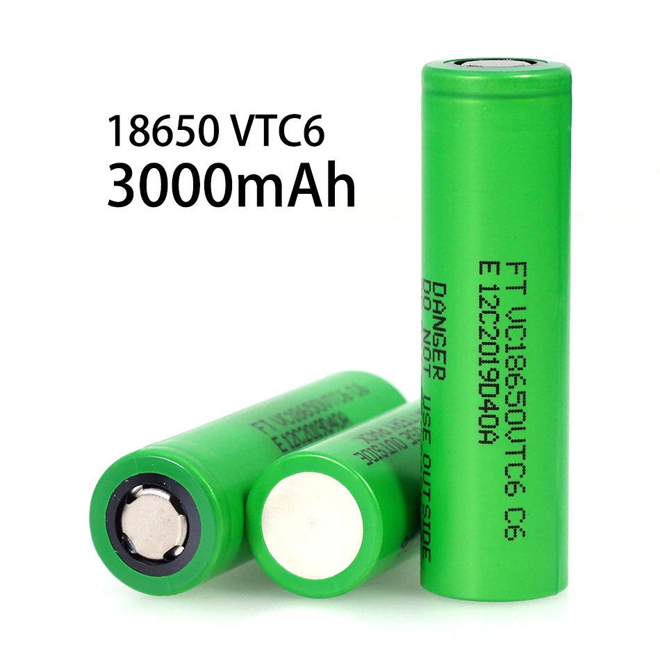 6 шт. VariCore VTC6 3,7 в 3000 мАч 18650 литий-ионный аккумулятор VC18650VTC6 игрушка фонарик инструменты электронная сигарета
6 шт. VariCore VTC6 3,7 в 3000 мАч 18650 литий-ионный аккумулятор VC18650VTC6 игрушка фонарик инструменты электронная сигарета