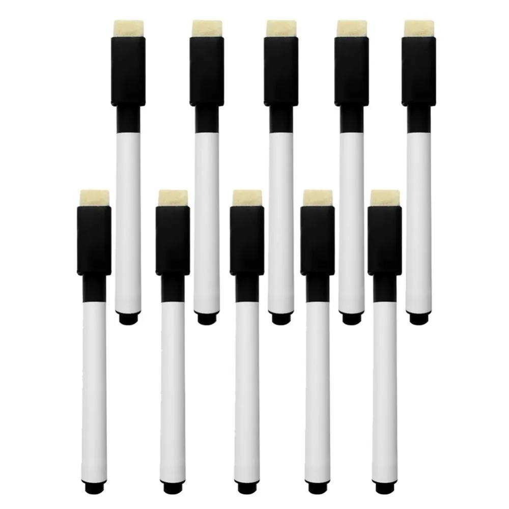 10Pcs/set Black School Classroom Whiteboard Pen Dry White Board Markers Built In Eraser Student Children's Drawing Pen Supplies
10Pcs/set Black School Classroom Whiteboard Pen Dry White Board Markers Built In Eraser Student Children's Drawing Pen Supplies