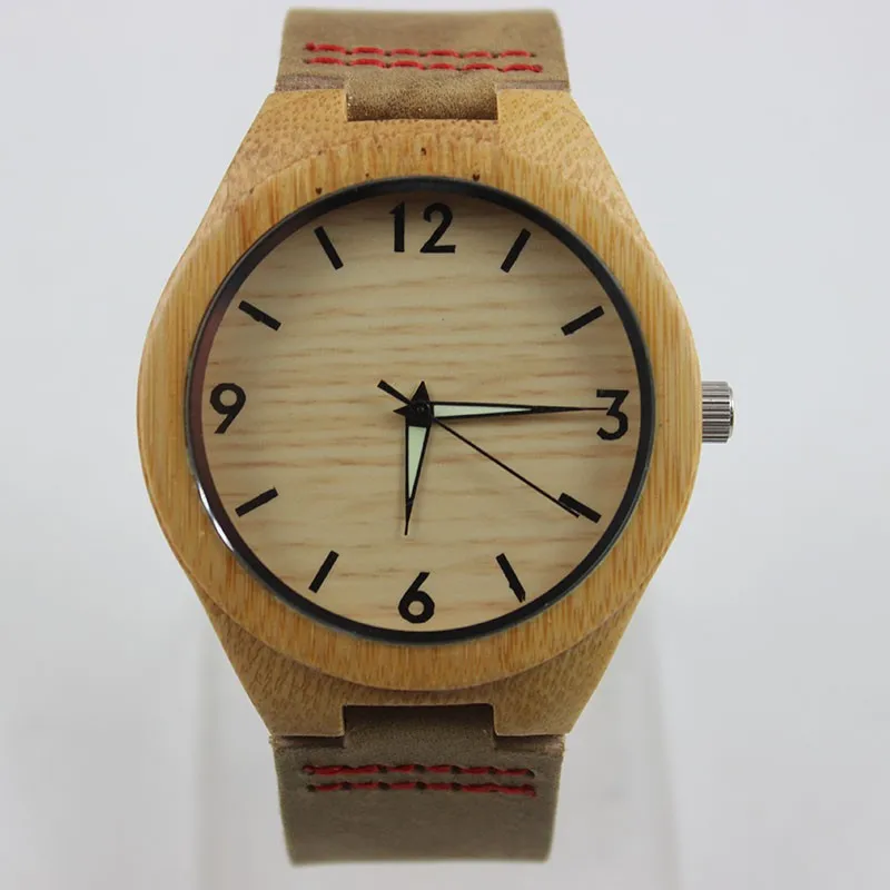 Fashion 2015 Men's Bamboo Wooden Watches With Genuine Cowhide Leather Band Luxury Wood Watches for Men Best Gifts Item
Fashion 2015 Men's Bamboo Wooden Watches With Genuine Cowhide Leather Band Luxury Wood Watches for Men Best Gifts Item