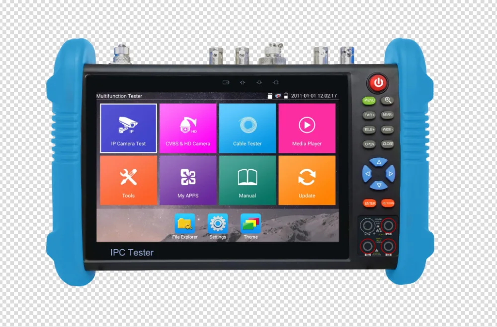 7 Inch IP CCTV Tester Monitor CVBS Camera Testing Multimeter Optical fiber VFL TDR WIFI POE 48V
7 Inch IP CCTV Tester Monitor CVBS Camera Testing Multimeter Optical fiber VFL TDR WIFI POE 48V