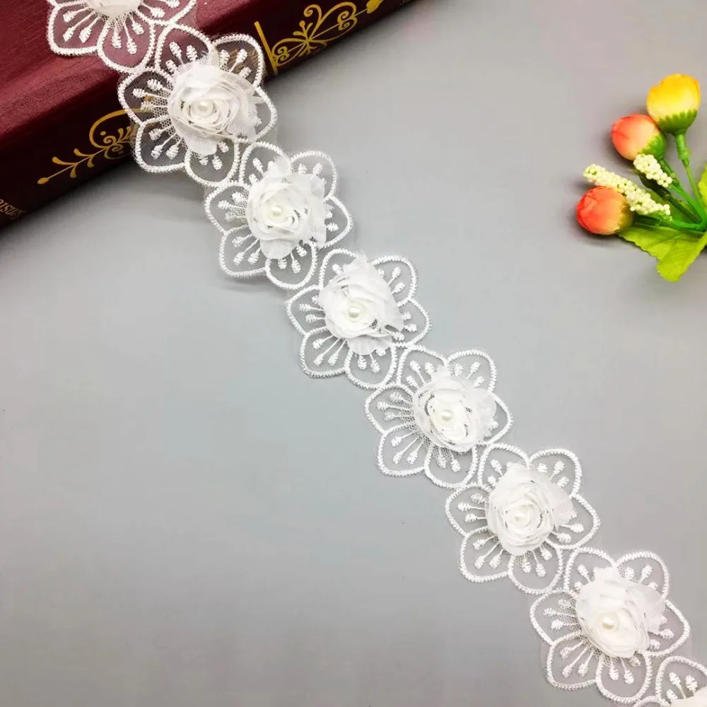 50Pcs Vintage Snow Lotus Flower Pearl Lace Edge Trim Ribbon Fabric Embroidered Applique Crochet Wedding Dress DIY Sewing Craft
50Pcs Vintage Snow Lotus Flower Pearl Lace Edge Trim Ribbon Fabric Embroidered Applique Crochet Wedding Dress DIY Sewing Craft