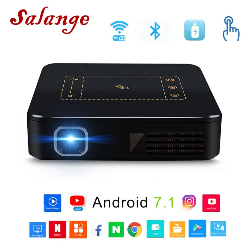 Salange P8 Android 7.1 Pocket Projector With Touch Pad WIFI Bluetooth Mini Beamer 8000mAh Battery Projetor Home Theater
Salange P8 Android 7.1 Pocket Projector With Touch Pad WIFI Bluetooth Mini Beamer 8000mAh Battery Projetor Home Theater