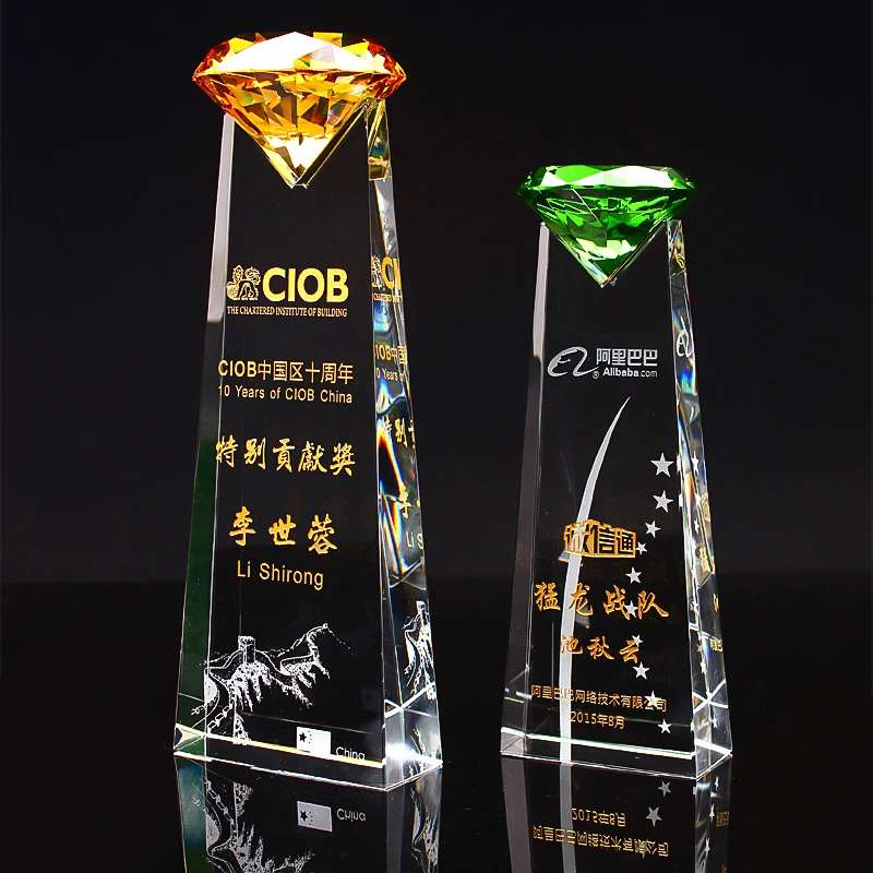 Custom Colorful Diamond Crystal Trophy Glass Grammy Medals Sports Events Awards Champions Cup Sales Prize Souvenir
Custom Colorful Diamond Crystal Trophy Glass Grammy Medals Sports Events Awards Champions Cup Sales Prize Souvenir
