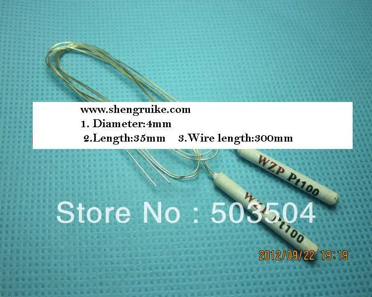 4*35mm Class A Thin Film Pt100 Temperature detector With 300mm Wire free shipping
4*35mm Class A Thin Film Pt100 Temperature detector With 300mm Wire free shipping