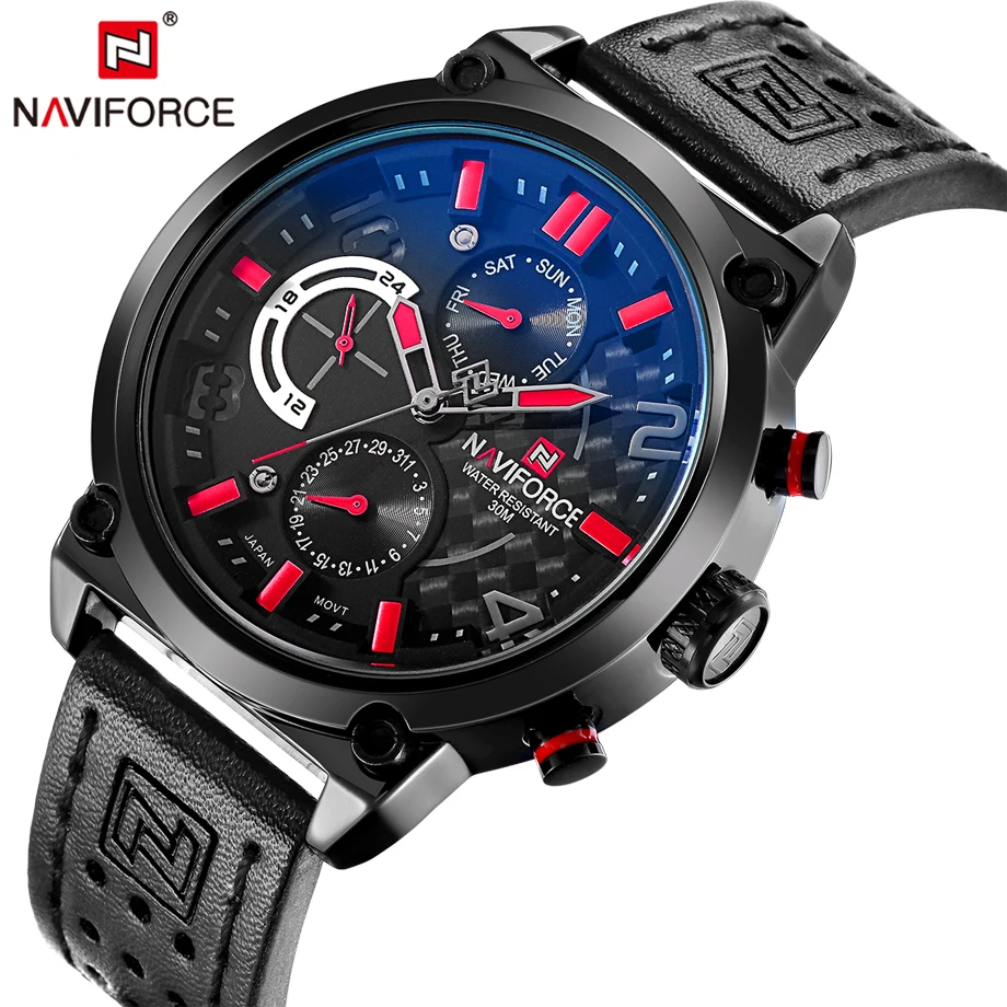 NAVIFORCE люксовый бренд, кожаные Аналоговые кварцевые наручные часы, функциональные военные мужские часы, повседневные часы, мужские часы, мужские часы
NAVIFORCE люксовый бренд, кожаные Аналоговые кварцевые наручные часы, функциональные военные мужские часы, повседневные часы, мужские часы, мужские часы