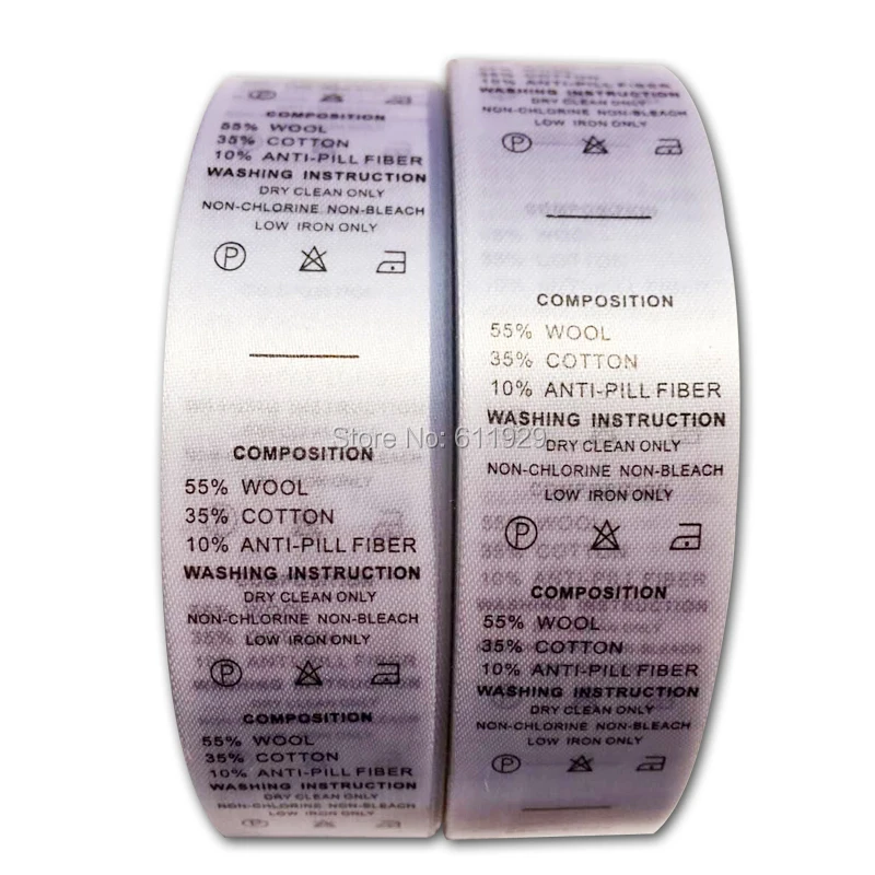 Free shipping 1000 pcs/lot STOCK 55% WOOL care labels/custom clothing silk care labels/garment printed tags/hang tag/woven label
Free shipping 1000 pcs/lot STOCK 55% WOOL care labels/custom clothing silk care labels/garment printed tags/hang tag/woven label