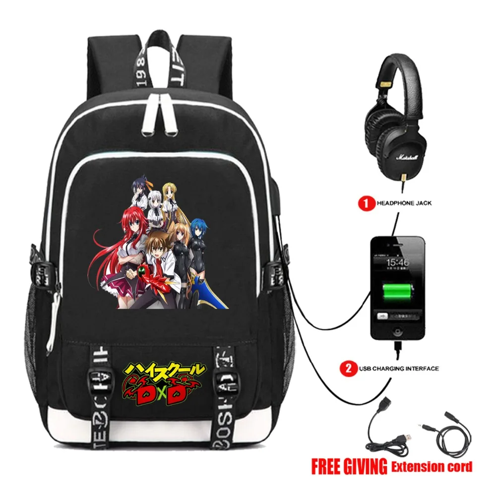 Рюкзак DxD мужской с USB-зарядкой, аниме для старшей школы, дорожный ранец для ноутбука, школьные сумки для учебников для подростков
Рюкзак DxD мужской с USB-зарядкой, аниме для старшей школы, дорожный ранец для ноутбука, школьные сумки для учебников для подростков