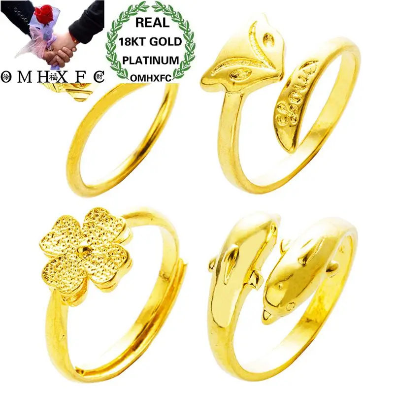 OMHXFC Wholesale European Fashion Woman Girl Birthday Wedding Gift Vintage Flower Fox Dolphin Open 18KT Real Gold Ring RI09
OMHXFC Wholesale European Fashion Woman Girl Birthday Wedding Gift Vintage Flower Fox Dolphin Open 18KT Real Gold Ring RI09