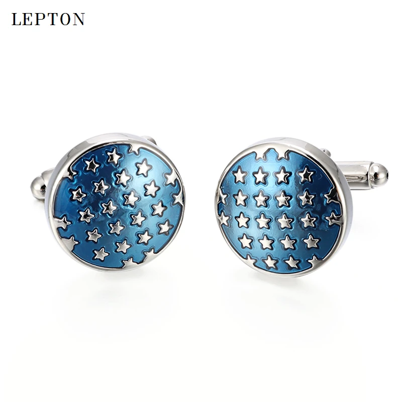 High Quality Blue Star Cufflinks Stainless Steel Round Enamel Star Cuff links for Mens Shirt Studs Gift Lawyer Relojes gemelos
High Quality Blue Star Cufflinks Stainless Steel Round Enamel Star Cuff links for Mens Shirt Studs Gift Lawyer Relojes gemelos