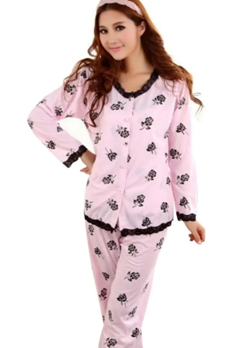 Long Style Womens Ladies Sleepwear Suits Pajamas Girl Women's Roses Printing Cute Sexy Homewear Nightwear For Women
Long Style Womens Ladies Sleepwear Suits Pajamas Girl Women's Roses Printing Cute Sexy Homewear Nightwear For Women