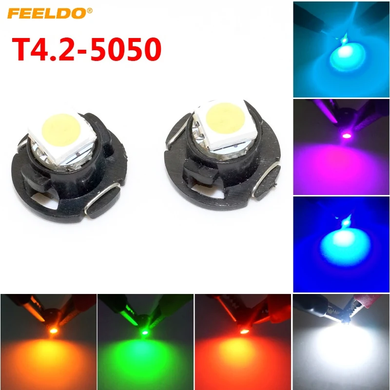 FEELDO 100 шт. авто автомобиль T4.2 1SMD 5050 Чип Светодиодная панель приборной панели светодиодсветильник ПА 7 цветов # FD-4760
FEELDO 100 шт. авто автомобиль T4.2 1SMD 5050 Чип Светодиодная панель приборной панели светодиодсветильник ПА 7 цветов # FD-4760