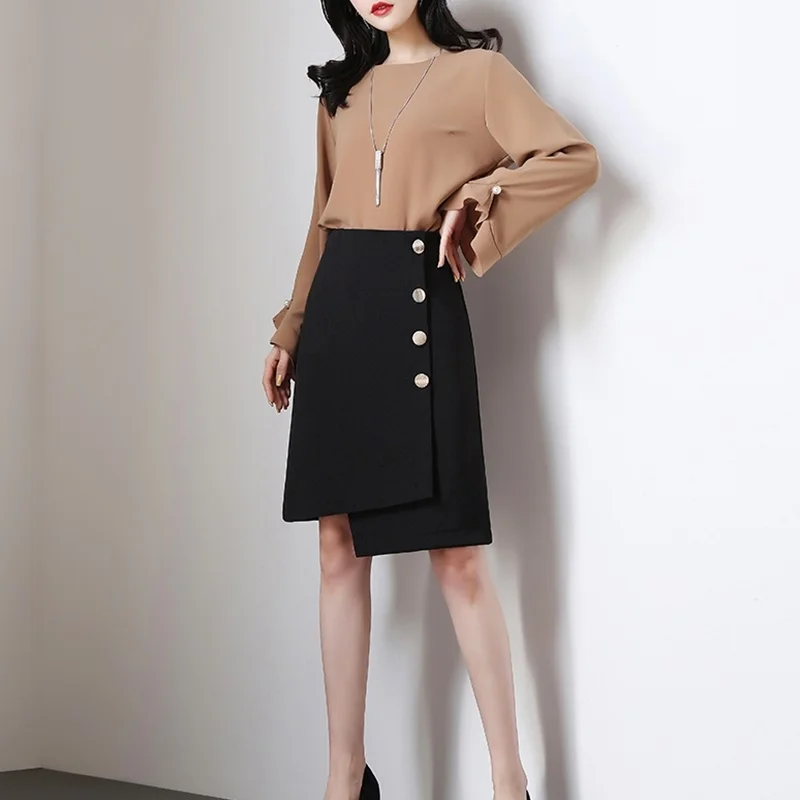 Summer Business Skirt Woman 2019 Side Button Office Attire Women Short Skirt Irregular Ol Work Skirts DD2165
Summer Business Skirt Woman 2019 Side Button Office Attire Women Short Skirt Irregular Ol Work Skirts DD2165