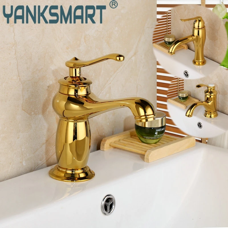 YANKSMART Gold Plated Bathroom Faucet Golden Polished Stream Spout Basin Faucets Solid Brass Sink Mixer Deck Mount Water Tap
YANKSMART Gold Plated Bathroom Faucet Golden Polished Stream Spout Basin Faucets Solid Brass Sink Mixer Deck Mount Water Tap
