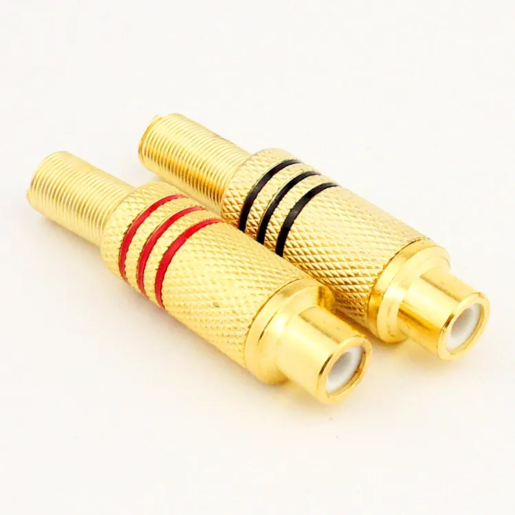 RCA Connector Female Plug Screws Audio Video In-Line Jack Adapter Gold Plated Solder Type
RCA Connector Female Plug Screws Audio Video In-Line Jack Adapter Gold Plated Solder Type
