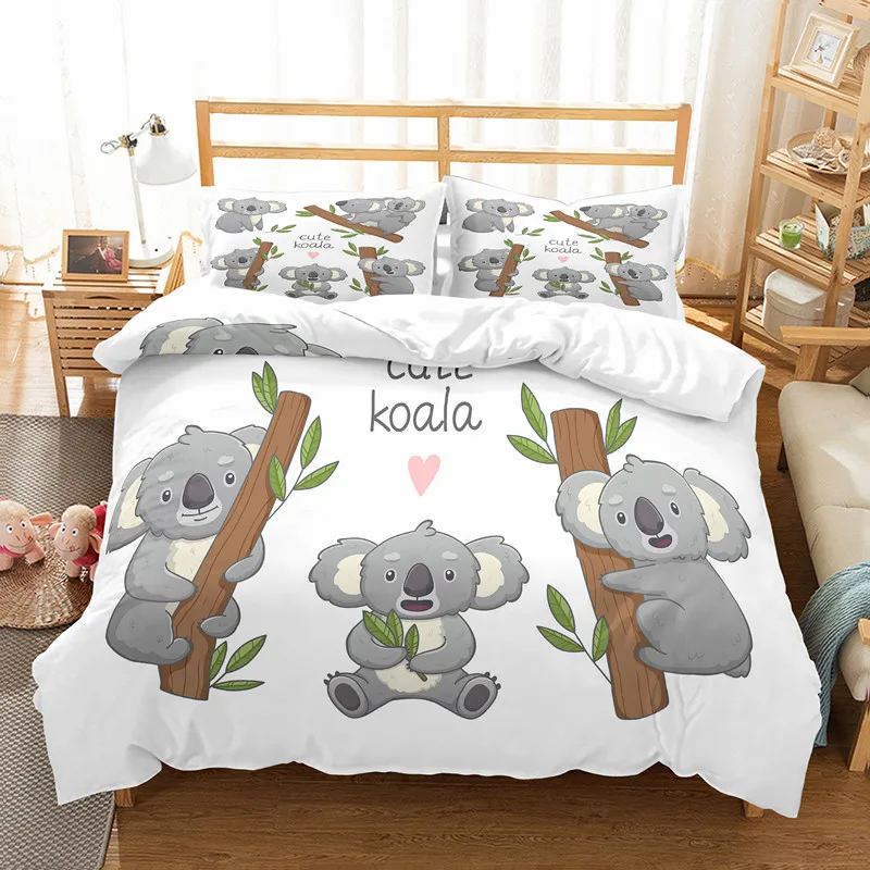 Fanaijia Kids Bedding Set Luxury Cute Koala Duvet Cover with Pillowcase Set Bed Children bed linen
Fanaijia Kids Bedding Set Luxury Cute Koala Duvet Cover with Pillowcase Set Bed Children bed linen