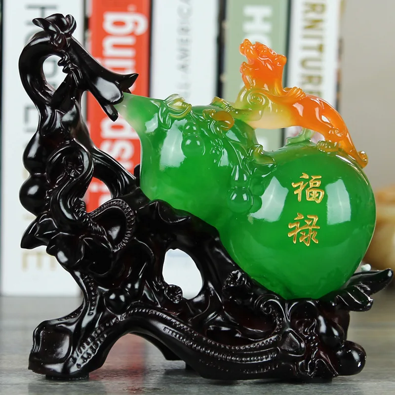 Lucky brave gourd Home Decoration desk feng shui ornaments resin crafts creative opening gifts
Lucky brave gourd Home Decoration desk feng shui ornaments resin crafts creative opening gifts