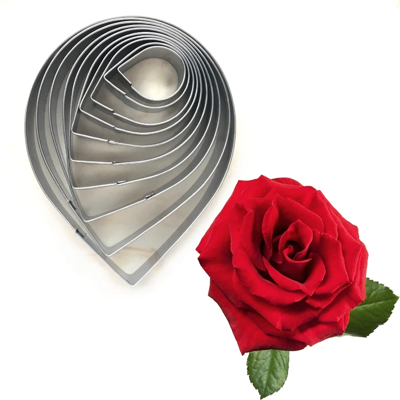Big Size 10 Pcs/set Rose Petal Cutters Set, Stainless Steel Fondant Cake Decorating Cutter Mold Tools
Big Size 10 Pcs/set Rose Petal Cutters Set, Stainless Steel Fondant Cake Decorating Cutter Mold Tools