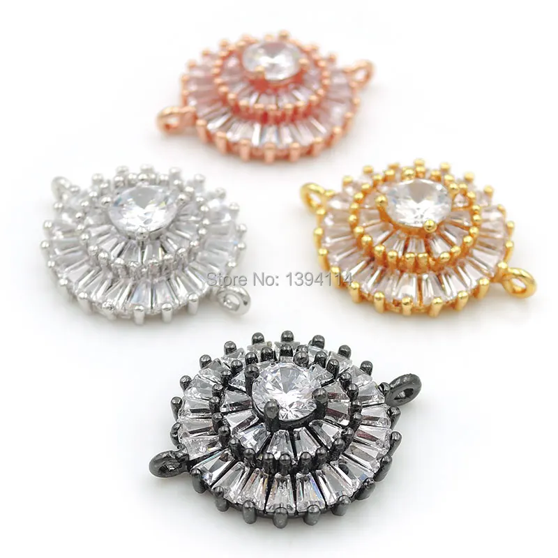 22*16*6mm Micro Pave Clear CZ Round Connector Fit For Women As DIY Bracelets Accessory
22*16*6mm Micro Pave Clear CZ Round Connector Fit For Women As DIY Bracelets Accessory