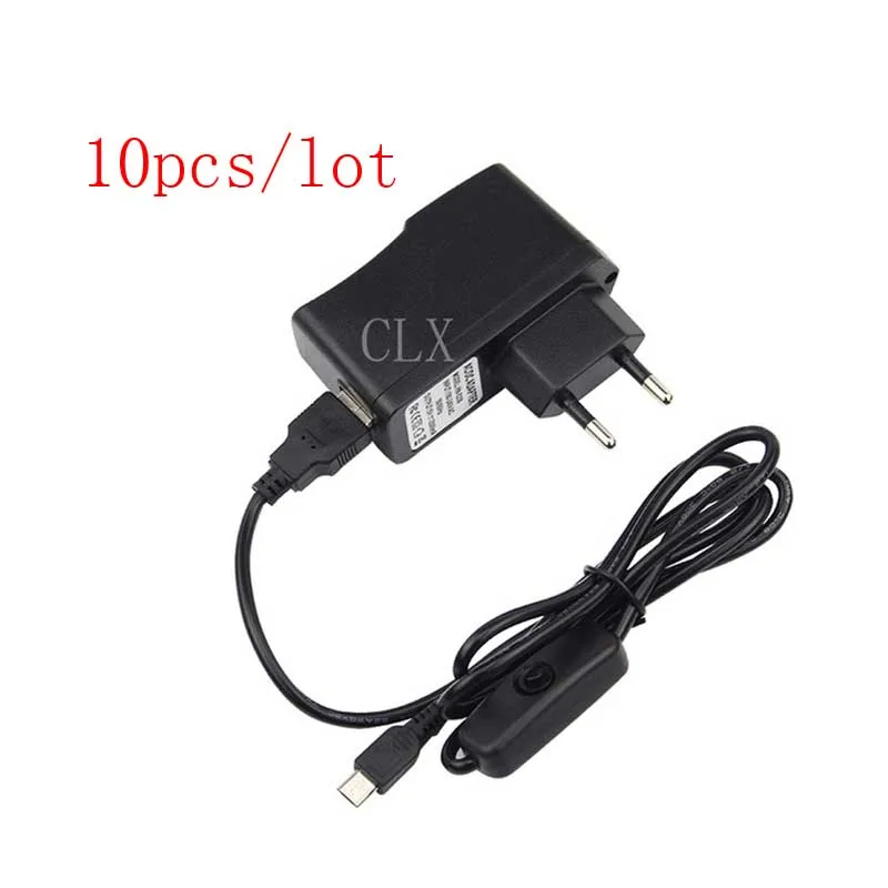 10 Pcs/lot 5V 2.5A Power Charger Adapter Power Supply For Raspberry Pi 3 Model B + Switch ON/OFF Micro Port Cable
10 Pcs/lot 5V 2.5A Power Charger Adapter Power Supply For Raspberry Pi 3 Model B + Switch ON/OFF Micro Port Cable
